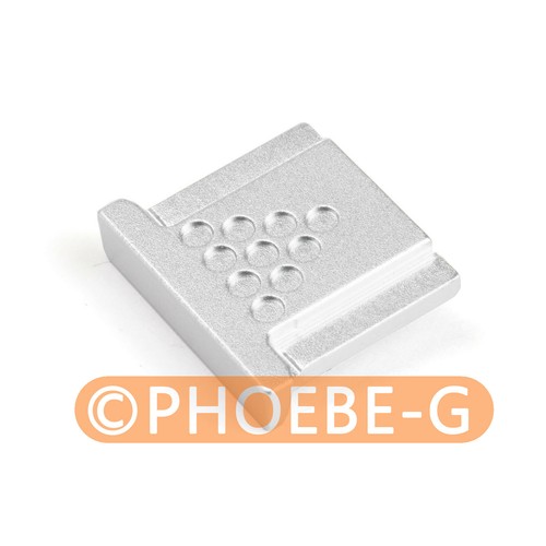 Silver metal hot shoe cover - metal,