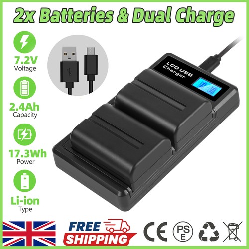 2pcs 2400mah fm500h - 2400mah, np-fm500h